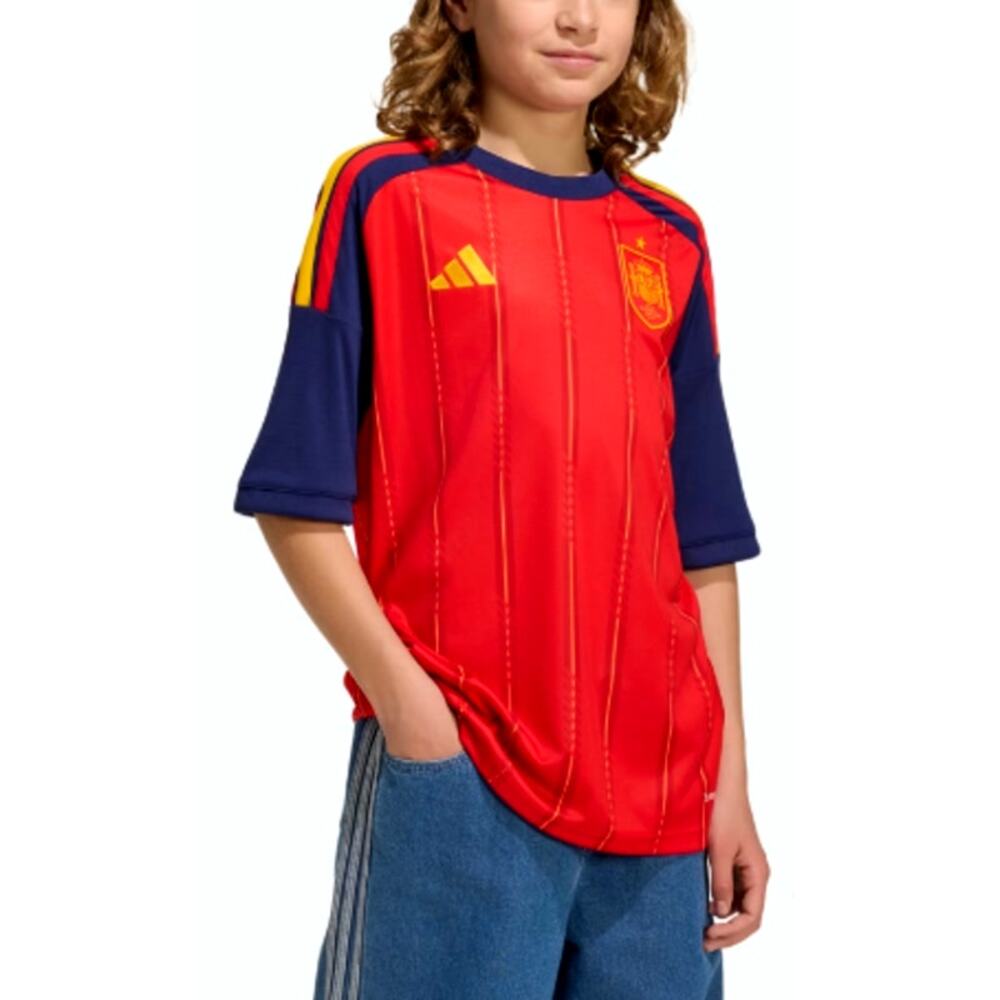 Adidas Kids Unisex Vivid Red Spain 26 Home Youth Jersey Size L